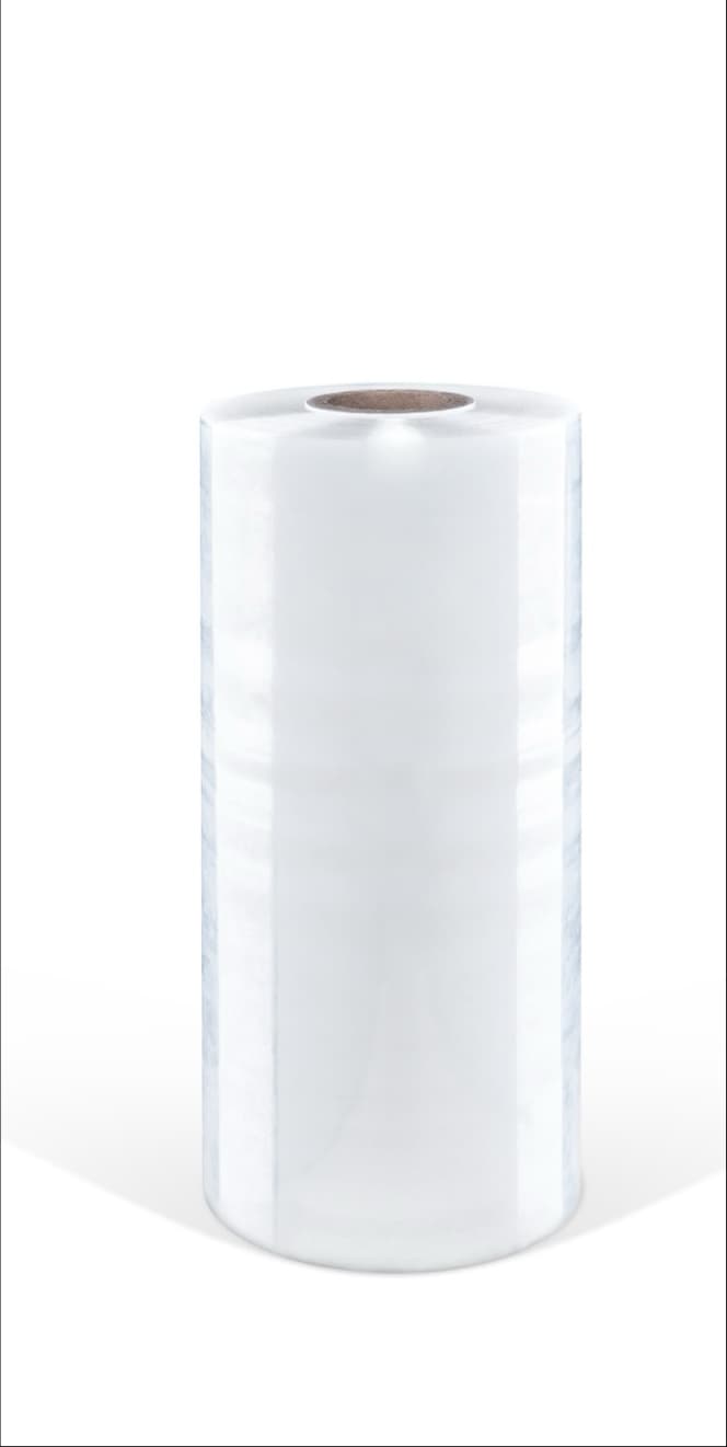 Rollo de película estirable automática en planta industrial