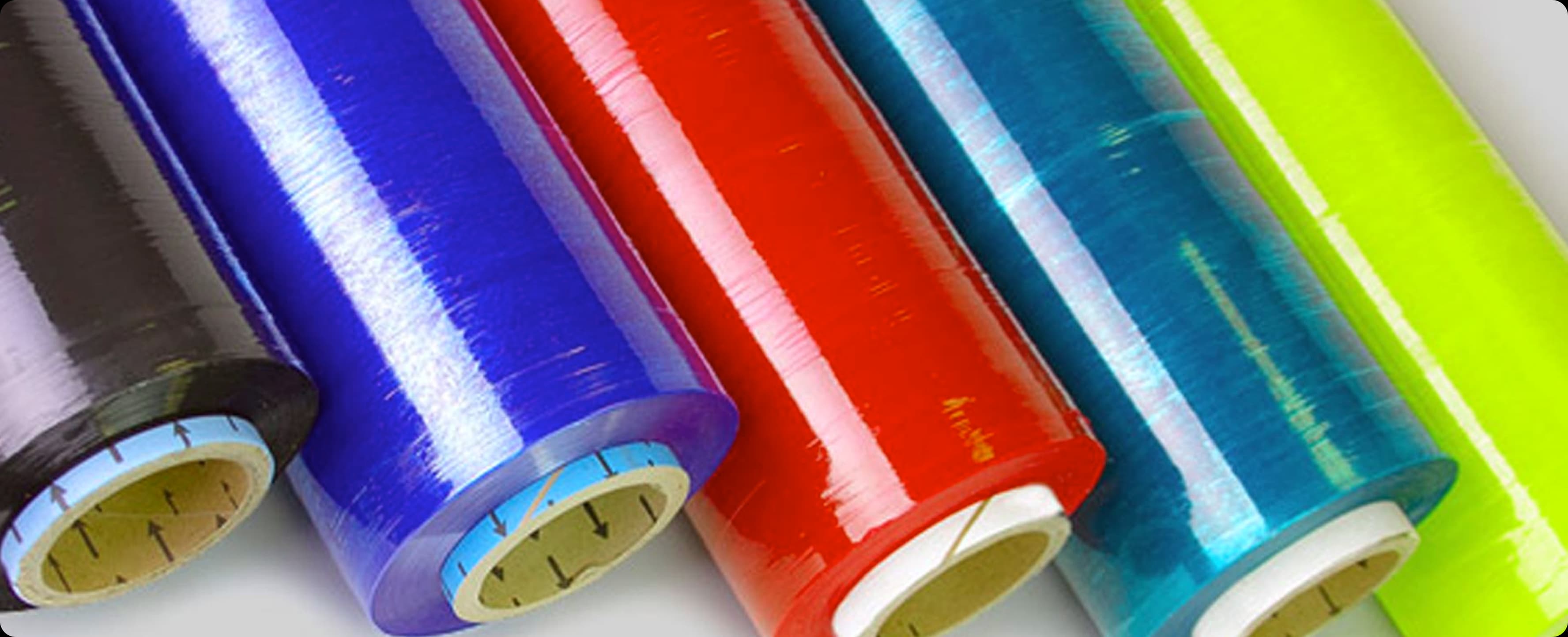 Pelicula estirable de colores, en rollos a mayoreo