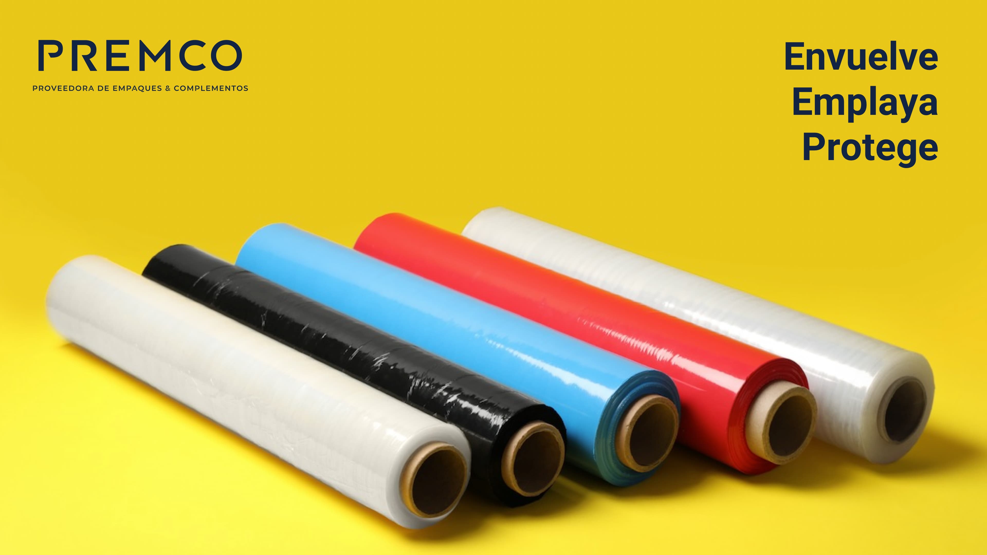 Pelicula estirable de colores en rollos a mayoreo