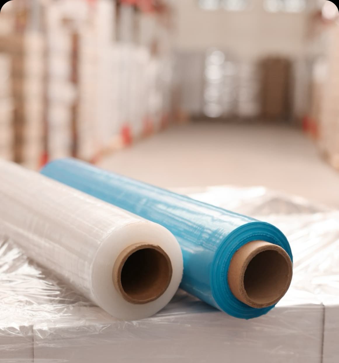 Pelicula estirable de colores y transparente